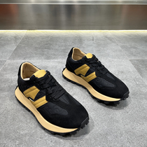 Mens shoes 2022 new autumn and winter models Genuine Leather Agganshoe Trends 100 Hitch Bottom Heightening Shoes Low Bunch Sports Casual Shoes