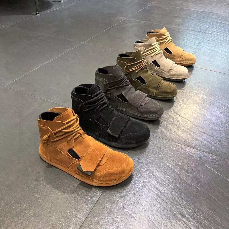 Winter plus velvet thickened warm high-top cotton shoes men's Korean version of the trend personality clown shoes slip-on loafers