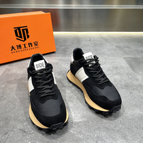 Mens shoes 2022 new autumn and winter models genuine leather Agan shoes trendy thick bottom heightening shoes 100 hitch men sports casual shoes