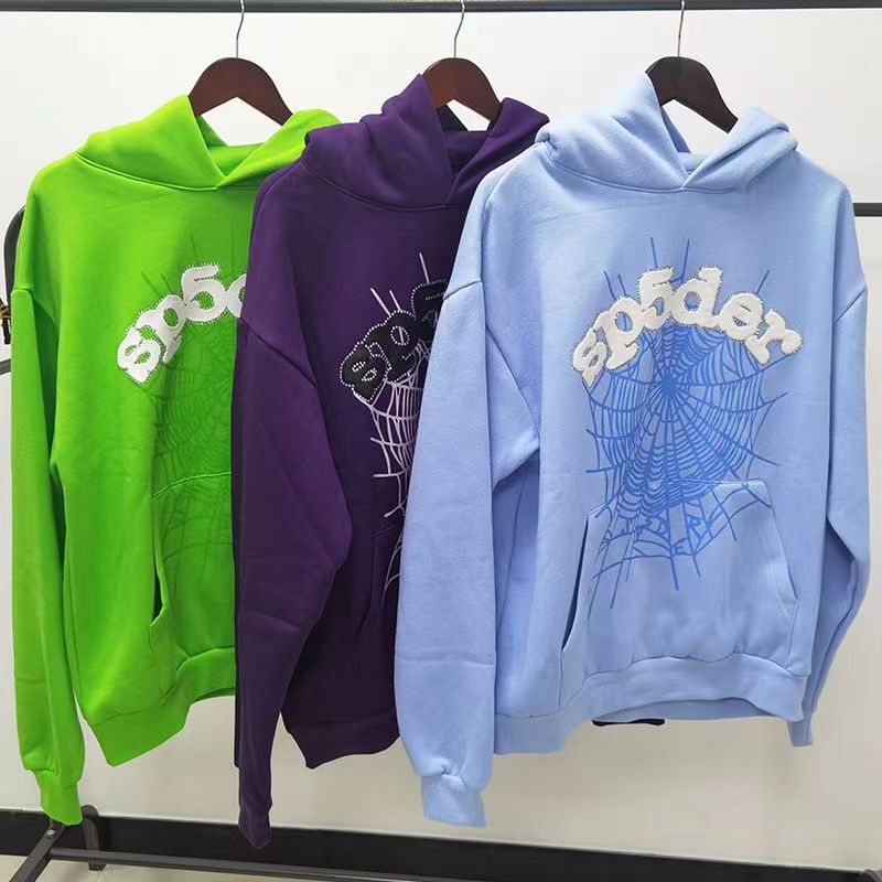 Overseas Original Heavyweight 420g Thickened Fleece Hoodie Sp5Der Spider Web High Street Fashion Couple Sweatshirt for Men Overseas Original Heavyweight 420g Thickened Fleece Hoodie Sp5Der Spider Web High Street Fashion Couple Sweatshirt for Men
