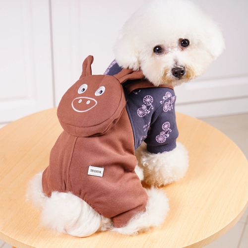 Сеть красная одежда для собак маленькая собака петтишка тонкая одежда Тедди Бибели красавица милый щенок четырехдушный осенний и зимний платье