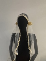 New retro handmade flower veil photography photo props sample research and development head accessories makeup styling high-end hard