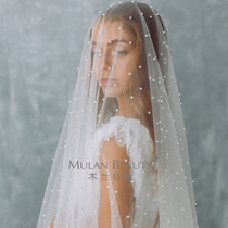 Bride pearl veil simple endless veil brigade photography small veil wedding veil photography headwear