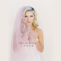 Korean new pink simple naked yarn COS shape bridal dress accessories creative soft yarn tailing plain yarn