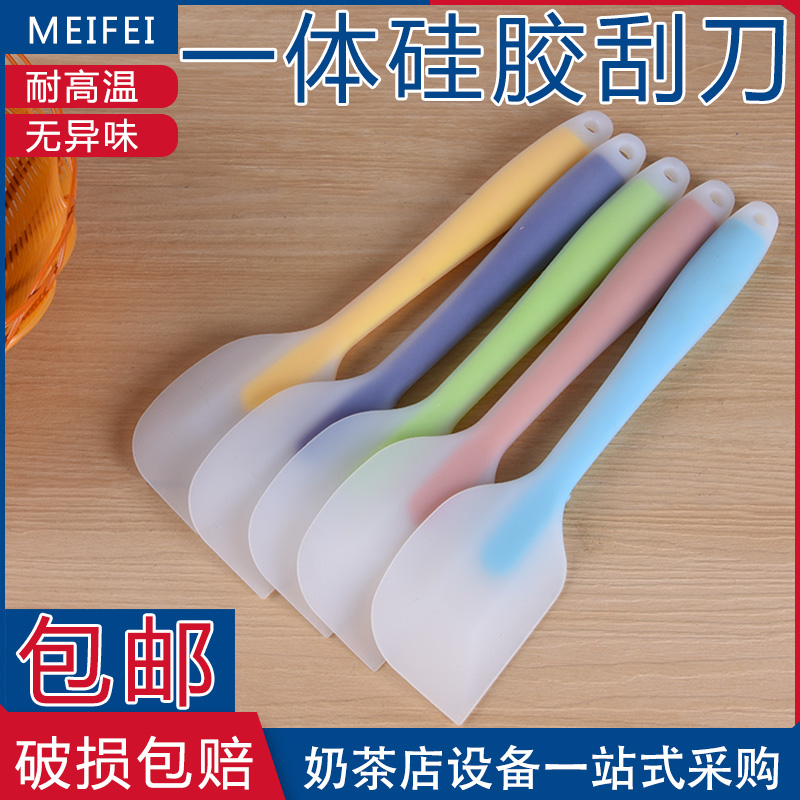 High temperature resistant integrated mixer knife cream cake silicone rubber scraper rubber scraper baking tool