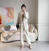 Flipped Forever White Moonlight ~ Z Pit Strip Texture Blazer Pants 210224