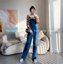 Flipped must have the vitality of the girl Look ~ J ~ R water wash blue denim pants 210220