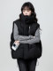 Black Stand-Collar Cotton Vest for Women, Winter 2026 New Style, Loose-Fitting Puffer Vest Jacket
