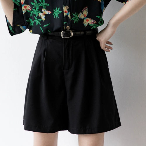 Летний пиджак классического кроя для отдыха, шорты, штаны, высокая талия, свободный прямой крой