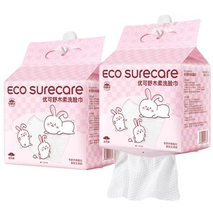 【医护级】优可舒壁挂式洗脸巾90抽*2