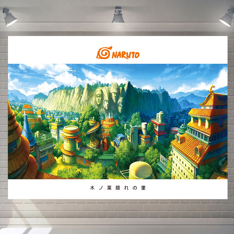 Japan-style Fire And Shadow Ninja Background Buins Wind hanging cloth Cartoon Wall Cloth Bedside Bedroom Wall Decorated Dorm Room Tapestry