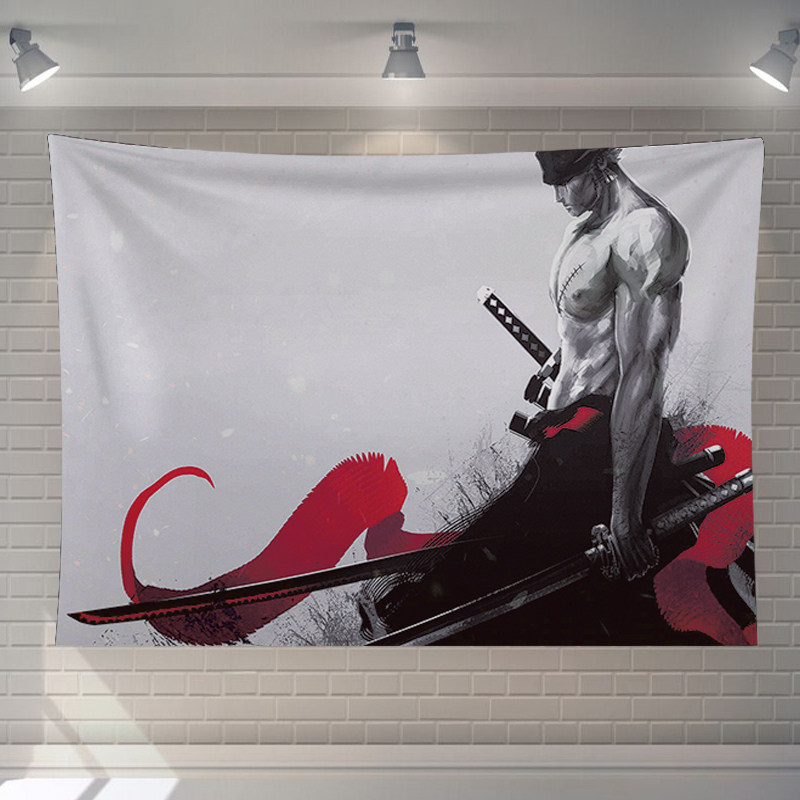 Japanese-style One Piece anime background cloth ins wind hanging cloth background wall dormitory transformation bedside wall bedroom wall cloth