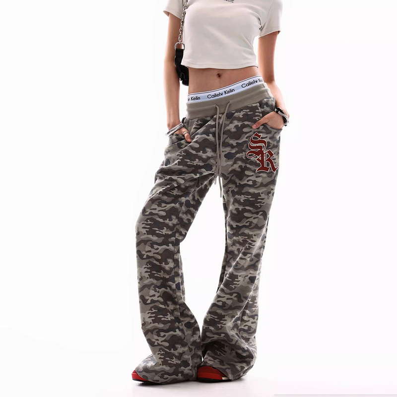 0123Start American Retro Camouflage Flared Sweatpants Unisex Loose Hip-Hop Jazz Dance Casual Sports Pants 0123Start American Retro Camouflage Flared Sweatpants Unisex Loose Hip-Hop Jazz Dance Casual Sports Pants
