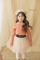Fa home niche Chao brand autumn new children girl dream gauze dress plus velvet leggings skirt pants