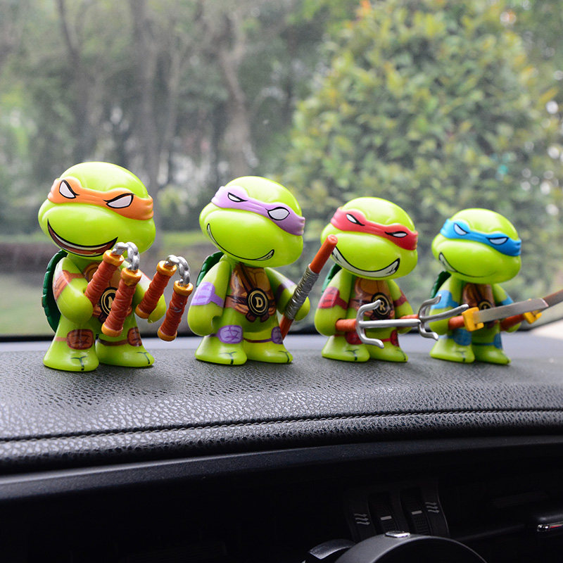 Shivering Sonic Boom in car Ornament Creative Hand Ninja God Tortoise Paparazzi Red Car Pendulum with Decorative Cartoon-Taobao