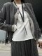 2026 New Korean-Style Chic Patchwork Color-Blocked Faux Two-Piece Knitted Cardigan Jacket for Women, Casual Outerwear Sweater Top