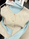 Single-Breasted Gentle Style Knitted Vest for Women, 2026 Autumn Vibe, Round Neck Inner Layering Top, Trendy