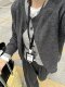 2026 New Korean-Style Chic Patchwork Color-Blocked Faux Two-Piece Knitted Cardigan Jacket for Women, Casual Outerwear Sweater Top