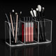 Makeup brush storage tube desktop transparent acrylic pen barrel mirror cabinet makeup eyebrow pencil lipstick storage ອົງການຈັດຕັ້ງເຄື່ອງສໍາອາງ