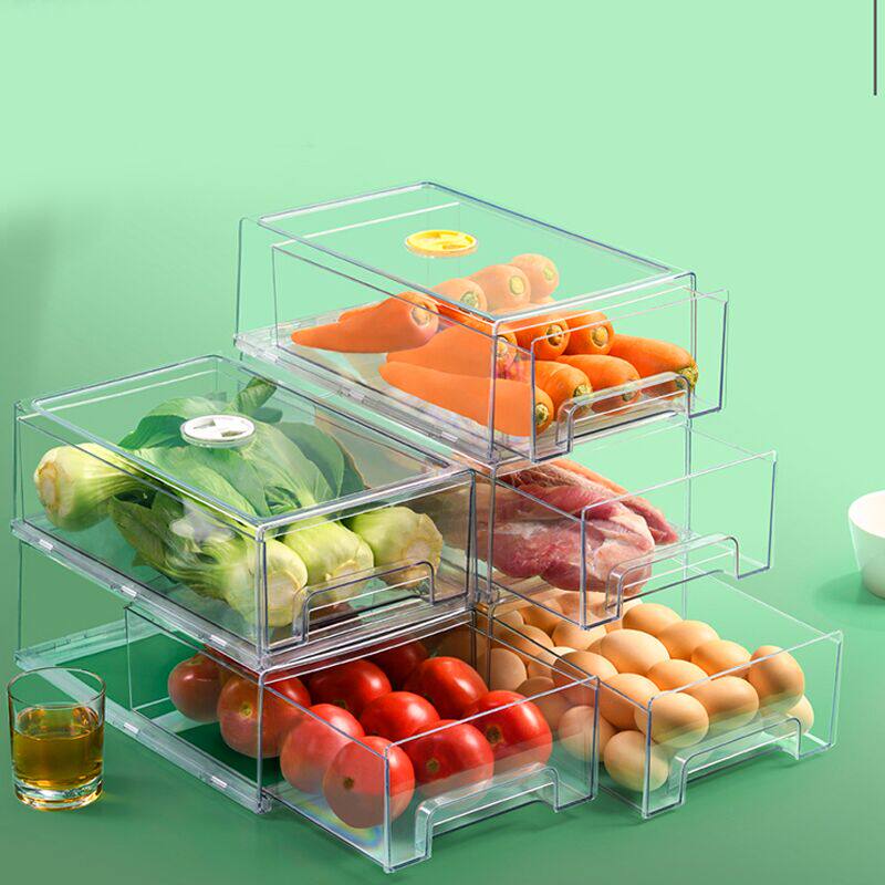 Food fresh-keeping box refrigerator special vegetable finishing drawer-type frozen storage box with lid sealed storage egg box