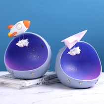 Creative astronaut space bear key snack storage box ornaments home desktop finishing decorations birthday gift