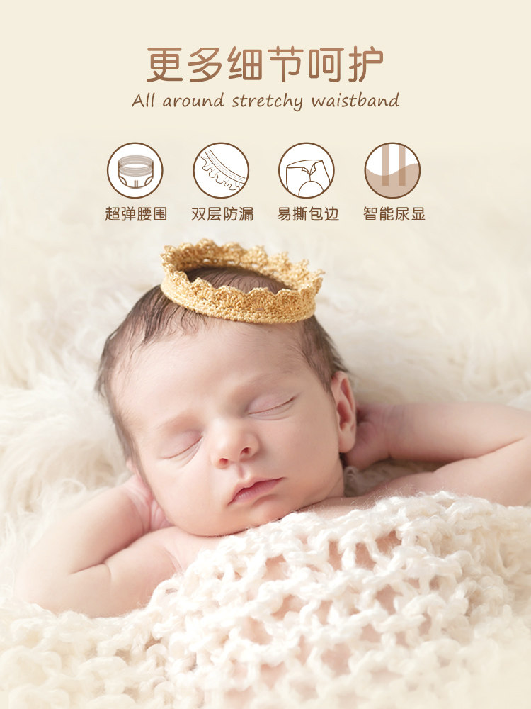 Jiaying Crown Baby Pull-Up Pants, Ultra-Thin, Soft, Breathable Diapers for Boys and Girls, Toddler Training Pants, Diapers