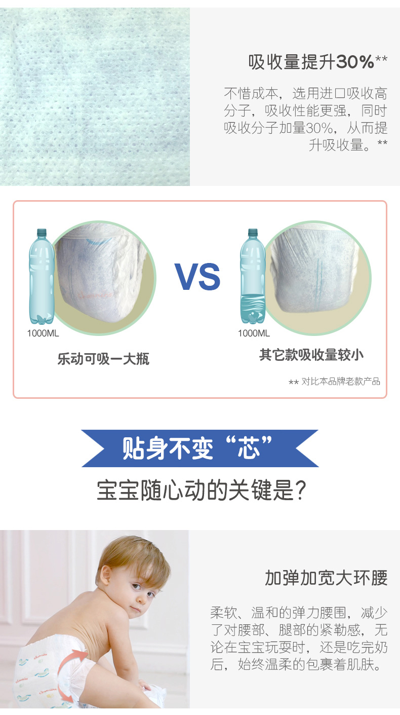 Âm nhạc Jiaying siêu mỏng cho bé tã M code thoáng khí nam và nữ tã cho bé không tã tã kéo quần tã quần bobby size s