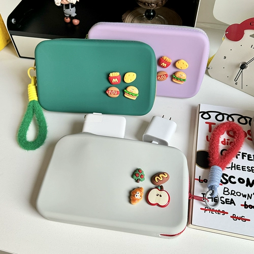 Силиконовое портативное зарядное устройство, сумка-органайзер, барсетка, наушники с зарядкой, коробка для хранения, пенал