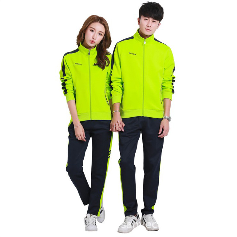 Table tennis badminton sports suit long-sleeved trousers two-piece autumn and winter plus velvet training competition uniform school uniform team uniform