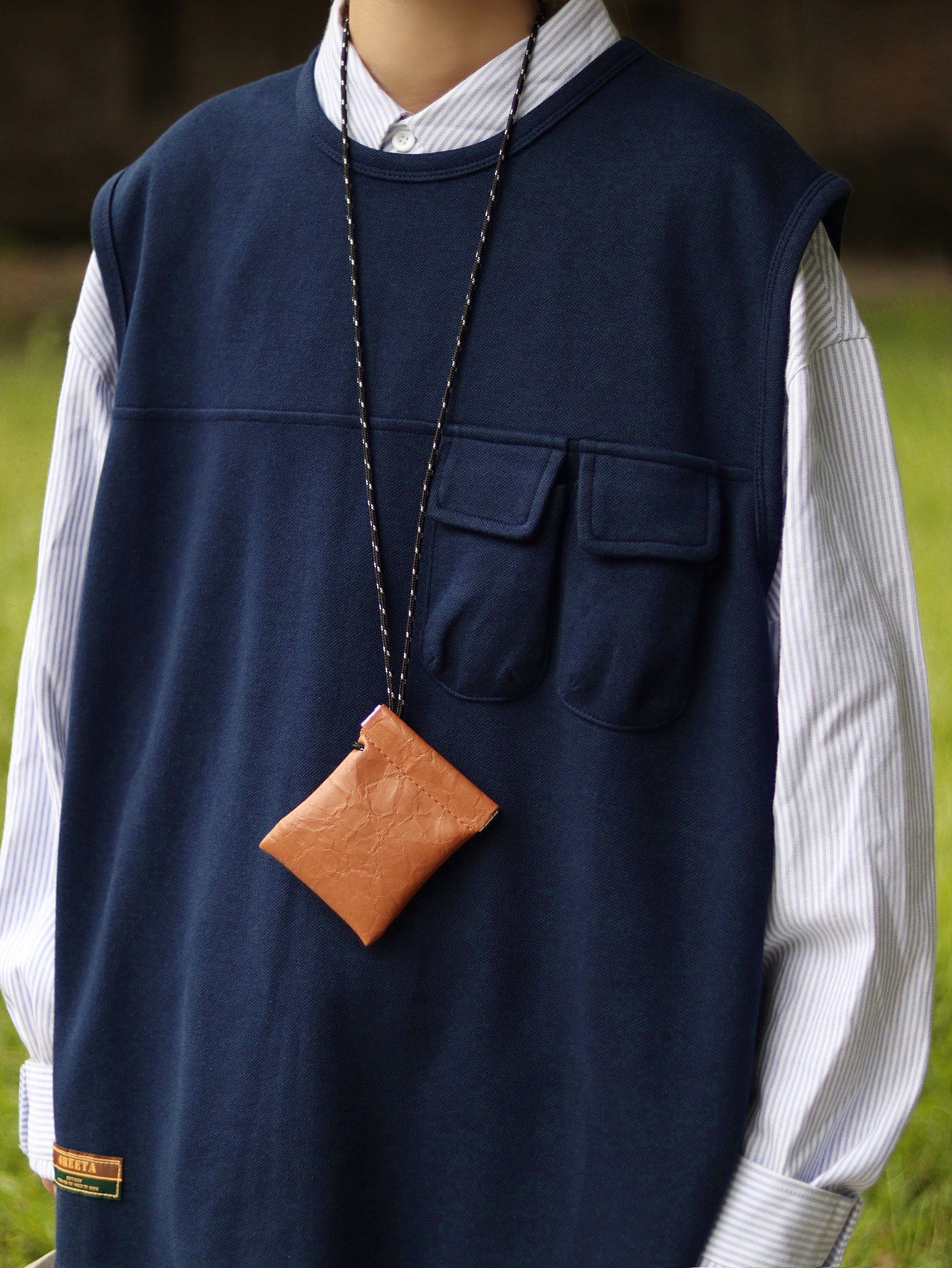 LIFEASAM male and female hanging neck headphone key bag coins small containing wallet novelty mini PU leather card bag