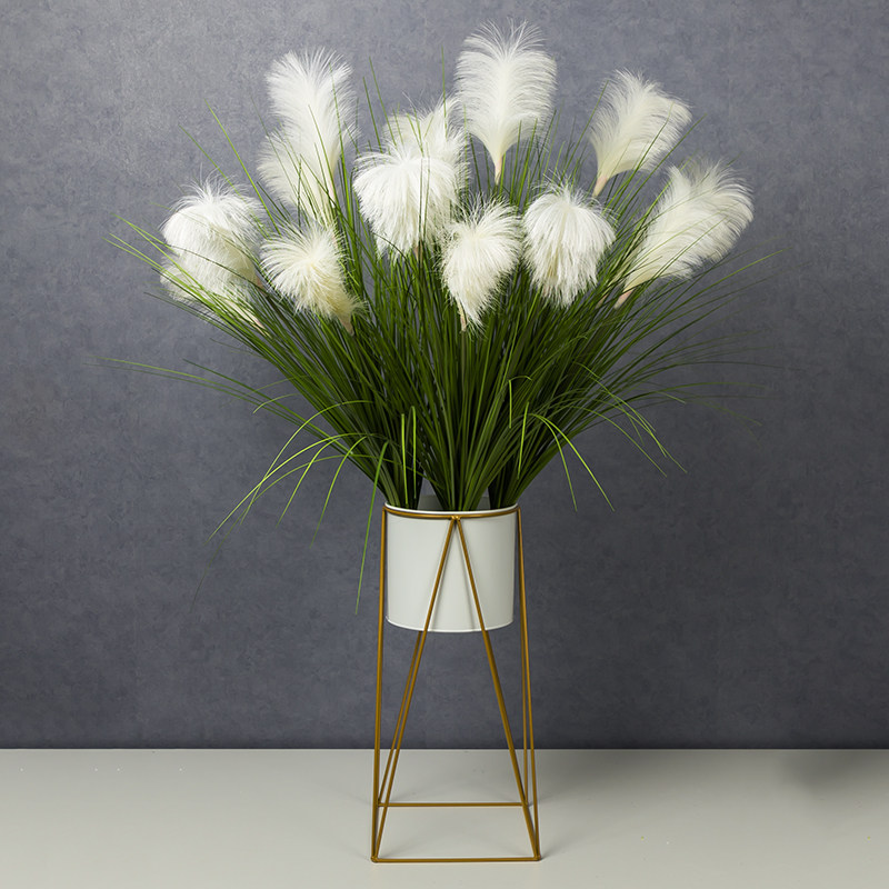 Simulation reed flower foxtail bonsai net red living room Nordic floor decoration home furnishings photography window ornaments