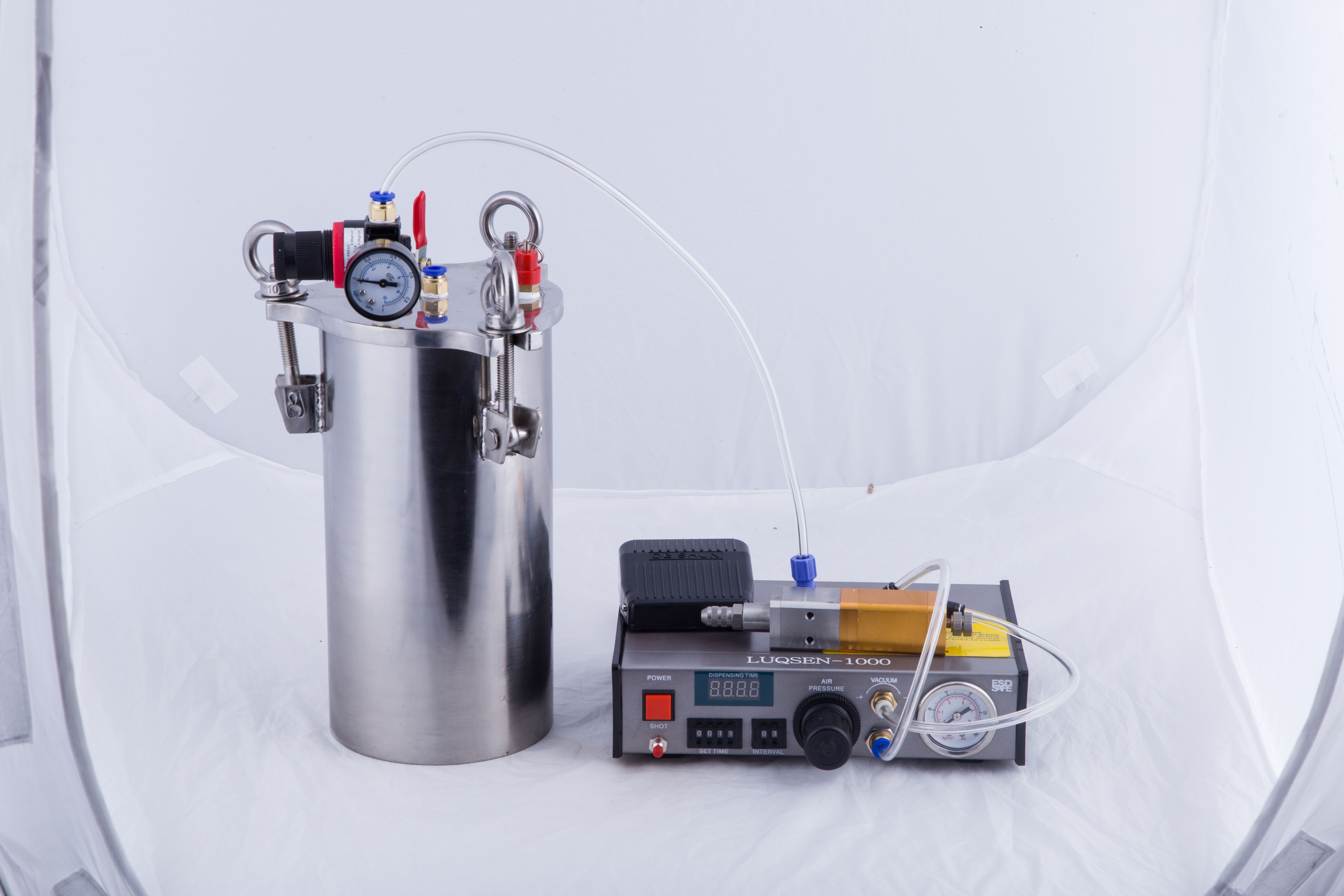 Automatic point gluing machine single part glue back suction type point glue valve large flow out of glue full point glue device silicone valve