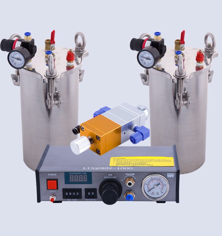 Large flow double liquid point glue system yellow AB double-set automatic gluing machine pouring glue machine with stainless steel rubber barrel