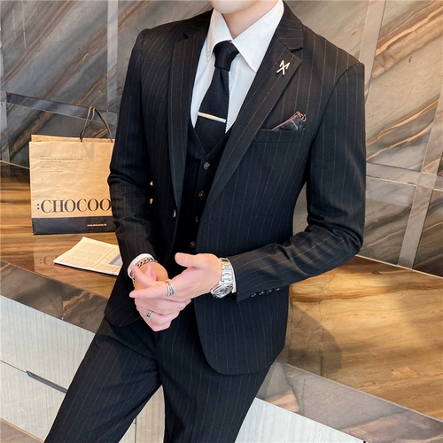 Комплект, пиджак классического кроя, костюм, свадебное платье, облегающий крой, в британском стиле, 3 предмета