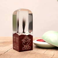 Инкрустация камня из розового дерева с кисточками, серебро 925 пробы, 2.8см, 2.8см