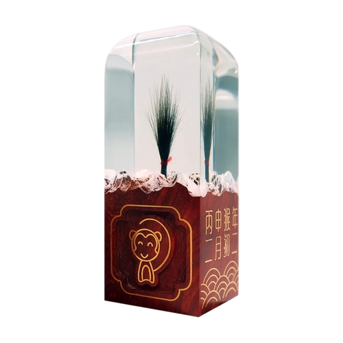 Печать из розового дерева, инкрустация камня для хранения пуповины, детский сувенир для новорожденных, серебро 925 пробы