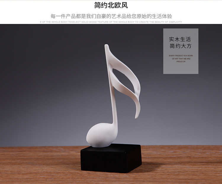Sáng tạo Bắc Âu ins đen và trắng ghi chú đồ trang trí bàn nhạc piano bàn mềm trang trí nhà nhựa thủ công - Trang trí nội thất trang tri phong tro