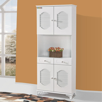 Mediterranean foyer cabinet Coat cabinet shoe cabinet Small apartment entrance cabinet hanging clothes full-length mirror combination paint