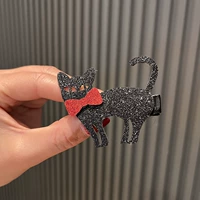 Атмосферная черная заколка для волос S1-4