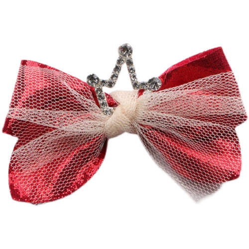 Детский аксессуар для волос, красная заколка для волос с бантиком для принцессы, шпильки для волос