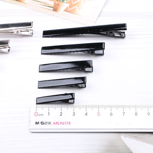 Аксессуар для волос ручной работы, черная заколка для волос с бантиком, «сделай сам»