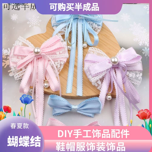 Милая японская розовая заколка для волос с бантиком, шпильки для волос, аксессуар для волос, стиль Лолита