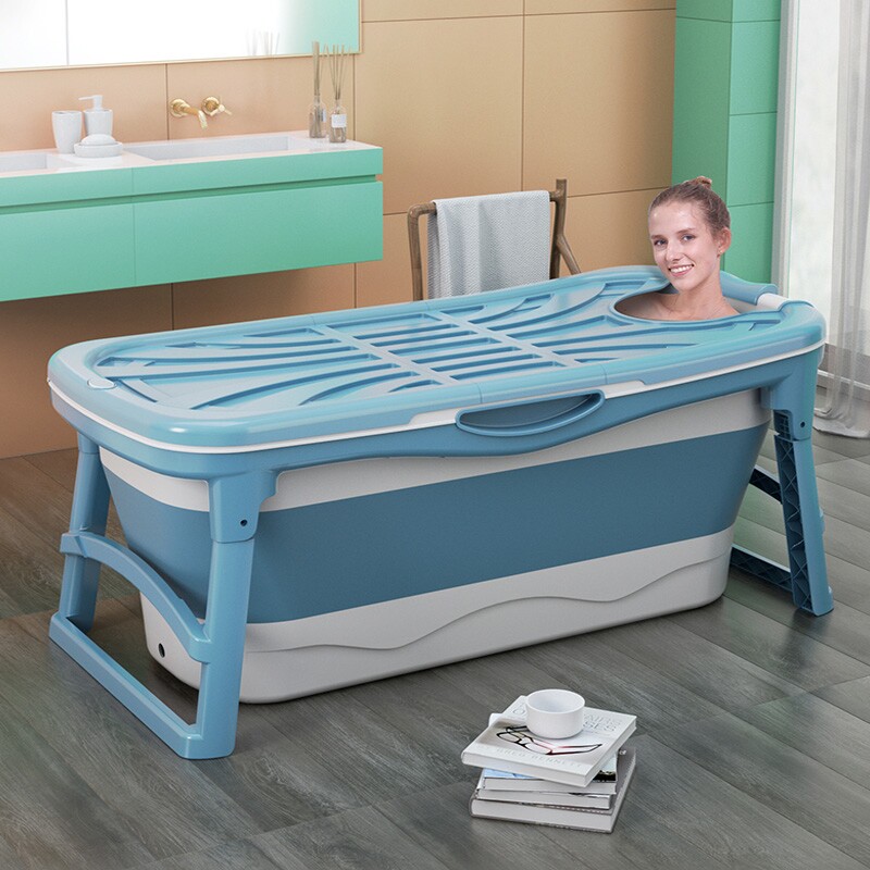 Bath Tub Adults Bath Tub Inflatable Bathtub Home Thickening Big bidet Whole Body Adult Folding Bath Barrel Plastic