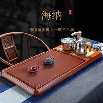 German yellow bakelite tea tray set Automatic one-piece household large Kung Fu tea set Tea table Kettle Tea sea