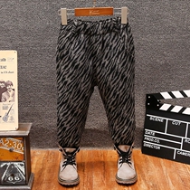 Baby casual pants boys winter 2021 New thick pants children Tiger pattern handsome cotton boy pants