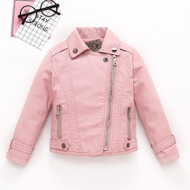 Childrens clothing boys and girls motorcycle leather clothing 2021 Autumn New Korean girl parent-child jacket foreign-style coat tide