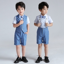 Boy suit suit suit summer small host costume handsome boy performance dress flower girl dress British children dress