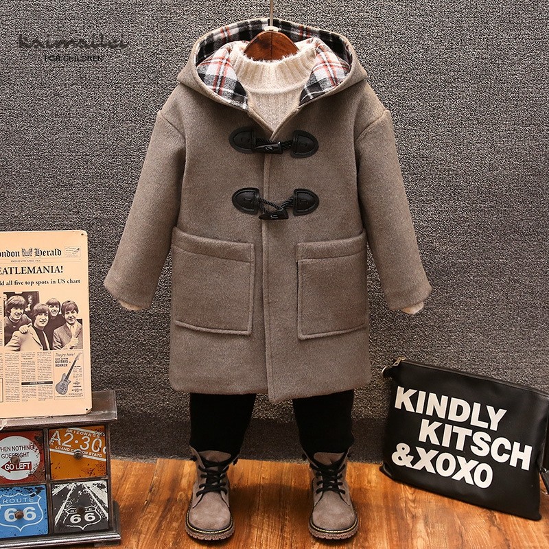 Boy Clothing Boy Foreign Pie Coat Winter Clothing 2022 Autumn Winter New Children With Big Clothes Big Boy Garnter Thickened Tide
