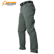 Outdoor quick-drying tactical pants mens Stretch Slim casual trousers quick-drying light and breathable multi-bag overalls