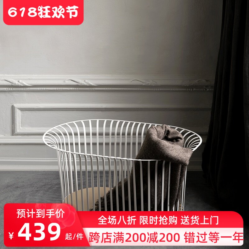 Danish MeiYiLi Liins Wind containing basket Dirty Laundry Basket Nordic Wind Containing clothing Light Extravagant Clothing Basket